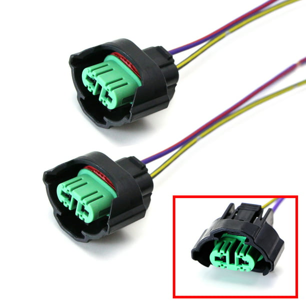 2pcs H11/H8 Female Adapter Wiring Harness Sockets Wire For Headlight Fog Light 